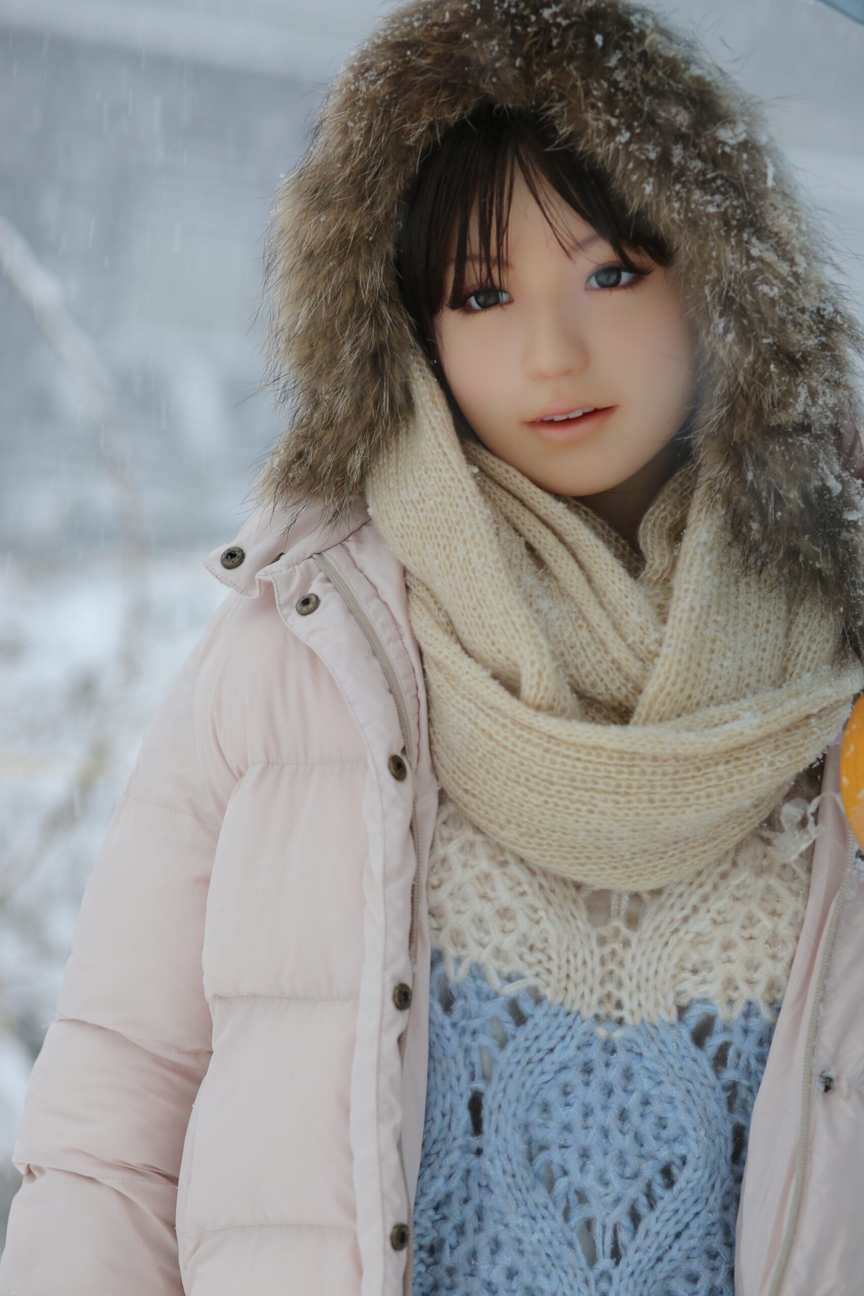 冬のラブドール写真